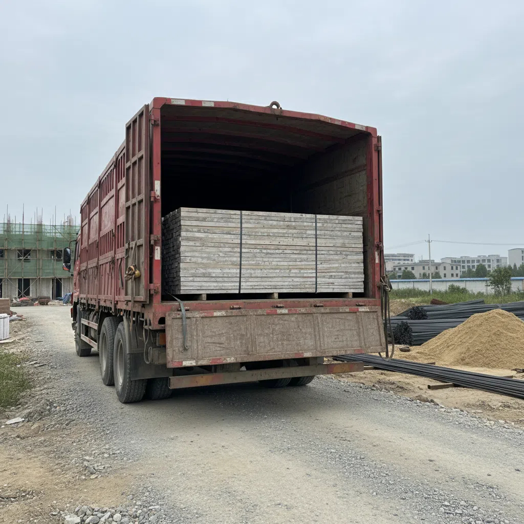 木方装车运输现场